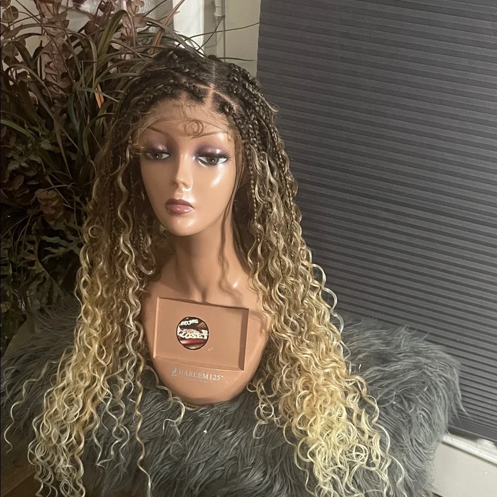 Ombre Blonde Braided  full lace Wig
